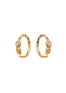 Florus earrings Forgyldt Maanesten